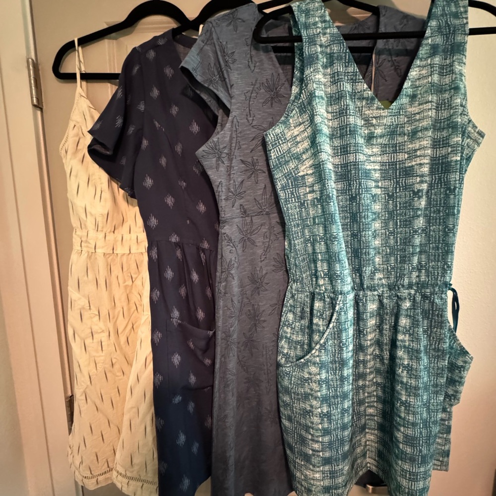 Toad&Co Blue and Cream Dress Collection